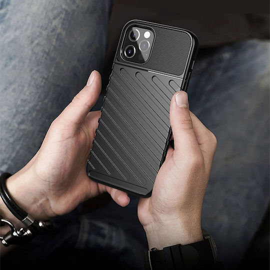Thunder Umschlag Rückseite Silikon Schwarz (XIAOMI Redmi 14CC)