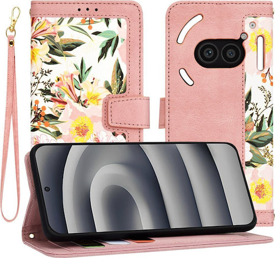 Techsuit Back Cover Δερματίνης με Λουράκι Ροζ (Nothing Phone 2a / 2a Plus)