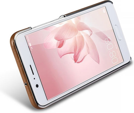 Xoomz Real Leather Back Cover Δερμάτινο Μαύρο (Huawei P10)