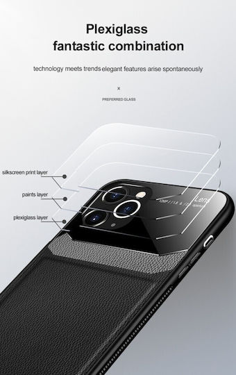 Bodycell Plexiglass Задна корица Пластмаса Черен (iPhone 12 / 12 Pro)