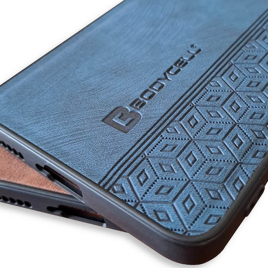 Bodycell Pattern Leather Задна корица Кожа Син (Poco M4 5G)