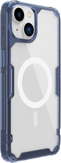 Nillkin Nature Pro Magnetic Back Cover Silicon Transparent / Blue (iPhone 14)