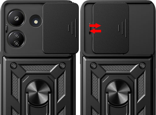 Techsuit Camshield Back Cover Silicon / Plastic Albastru (Xiaomi Redmi 13C, Poco M6)