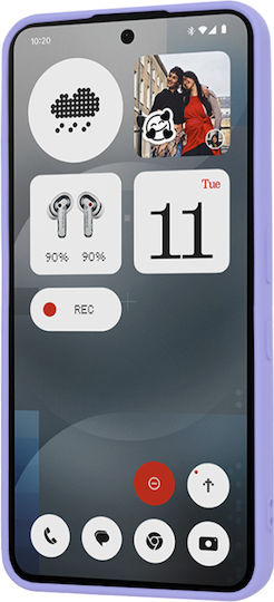 Techsuit Back Cover Silicone Purple (Nothing Phone (3a) - Techsuit)