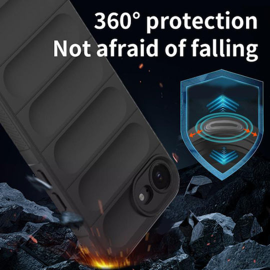 Techsuit Shield Rückseite Umschlag aus Silikon Schwarz (iPhone 17e / 16e)