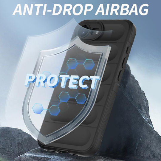 Techsuit Shield Rückseite Umschlag aus Silikon Schwarz (iPhone 17e / 16e)