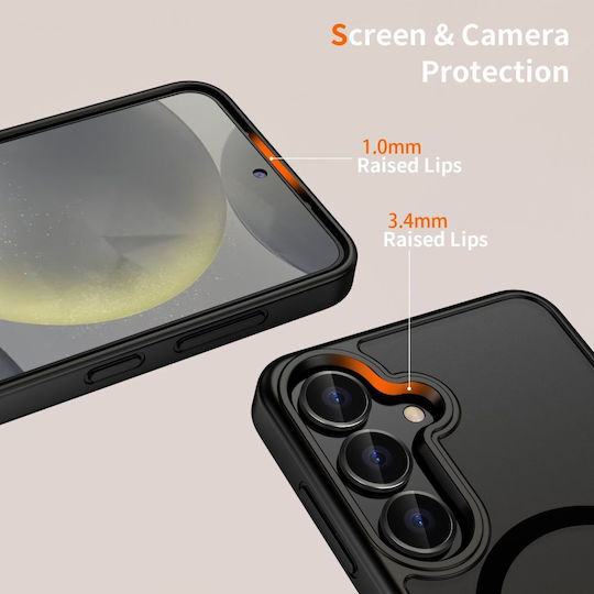 Tech-Protect Magmat Back Cover Silicone / Plastic Black (Galaxy S25 Edge)