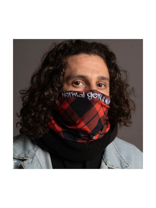 Bee. Unusual. Scottish Cage Nordic Crew Tubular Riding Collar Motorcycle Fleece Scottish Cage Red Black Colour