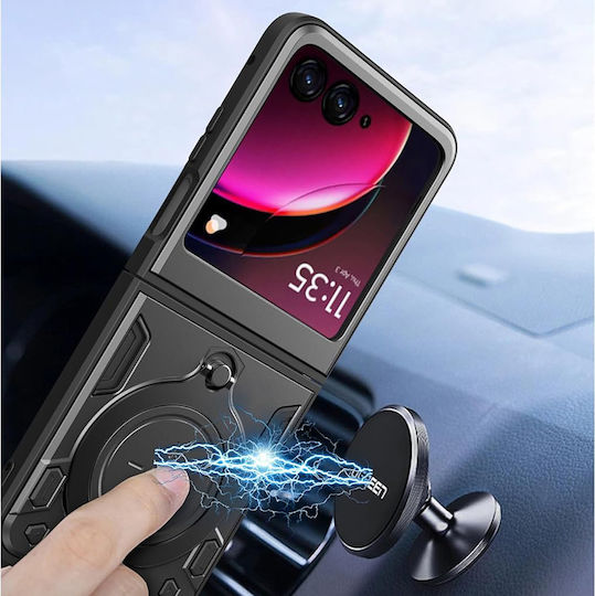 Techsuit Camguard Pro Motorola Umschlag Rückseite Silikon Schwarz (Motorola Razr 60 Ultra)