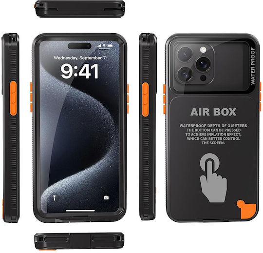 Shellbox Back Cover Tempered Glass Αδιάβροχο Μαύρο (iPhone 12 / 12 ProXiaomi 13 ProRealme 14 Pro)