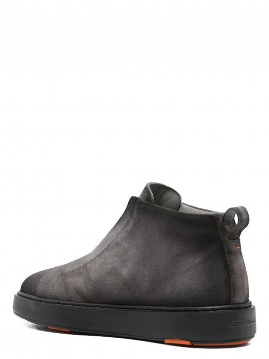 Leather Gray Men's Boots