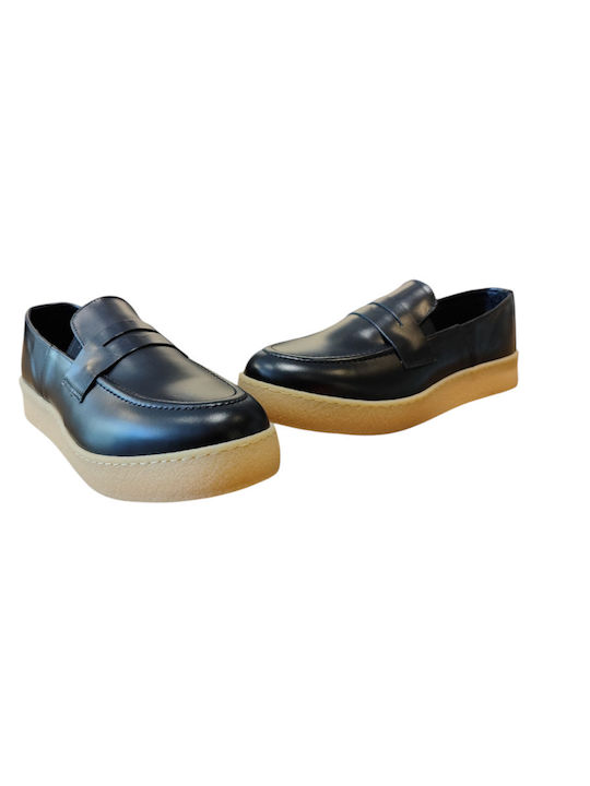 Leder Herren Mokassins in Schwarz Farbe