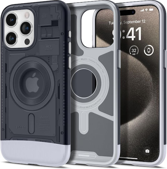 Spigen Classic C1 MagFit Задна корица Силикон Сив (iPhone 15 Pro Max)