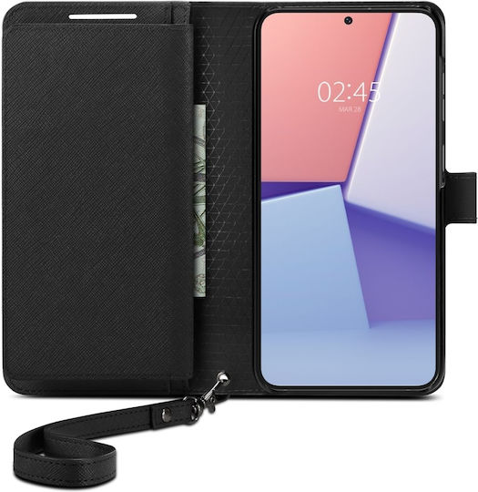 Spigen Wallet S Plus Изкуствена кожа Черен (Galaxy S23+)