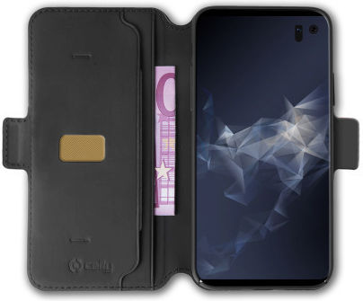 Celly Prestige Magnet Version Wallet Δερματίνης Μαύρο (Galaxy S10e)