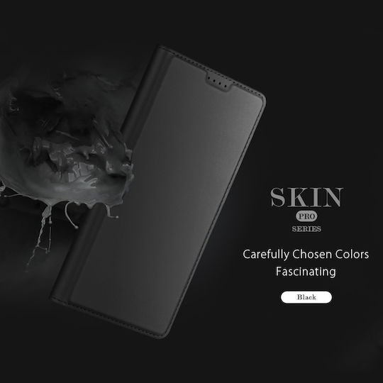 Dux Ducis Skin Pro Buchen Sie Synthetisches Leder / Leder Schwarz (Samsung A35 5G)
