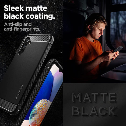 Spigen Rugged Armor Back Cover Plastic 2mm Matte Black (Galaxy A14)