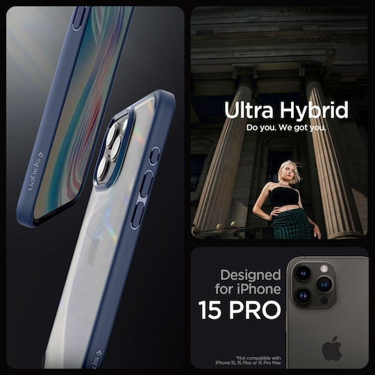 Spigen Ultra Hybrid Back Cover Plastic 2mm Navy Blue (iPhone 15 Pro)