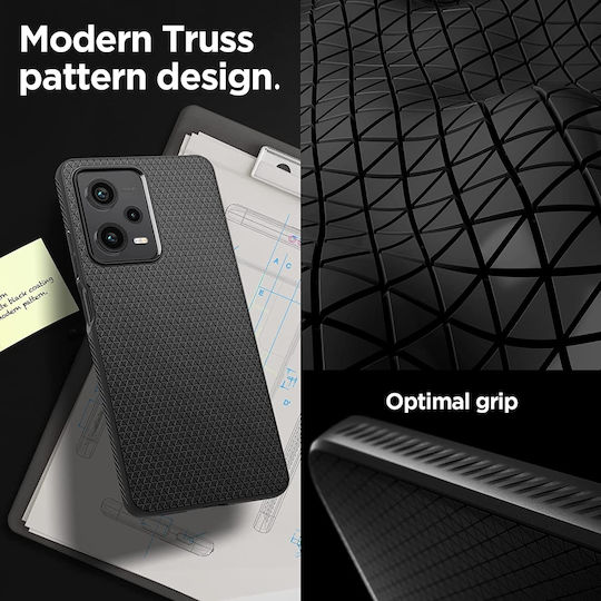 Spigen Liquid Air Umschlag Rückseite Silikon Schwarz (Redmi Note 12 Pro / Poco X5 Pro)