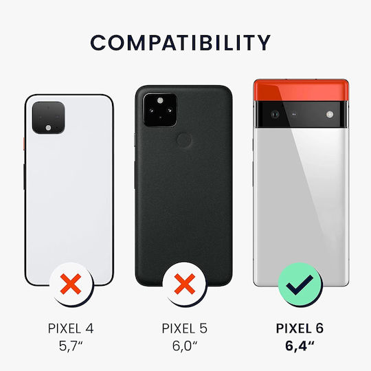 KWmobile Задна корица Силикон 1.3мм Черен (Google Pixel 6)