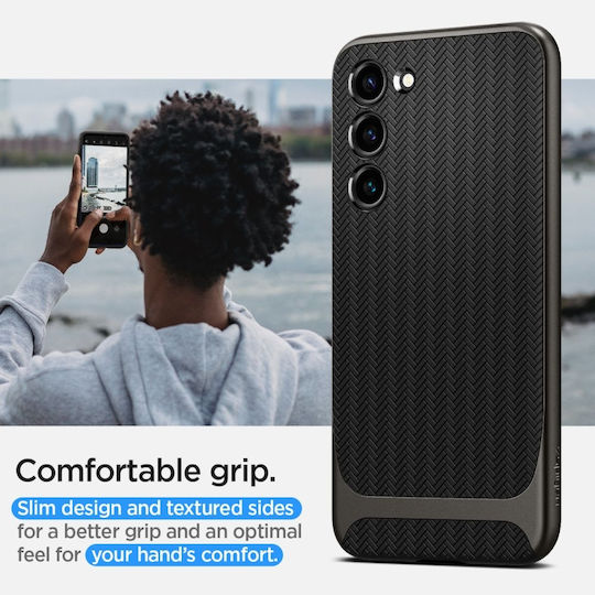Spigen Neo Hybrid Back Cover Plastic / Silicone 2mm Gunmetal (Galaxy S23)