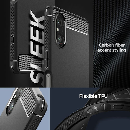 Spigen Rugged Armor Back Cover Σιλικόνης / Πλαστικό 2mm Matte Black (Xperia 5 V)