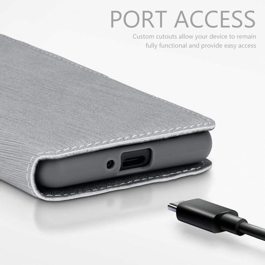 Terrapin Low Profile Brieftasche Synthetisches Leder Gray (Xperia XZ2 Kompakt)
