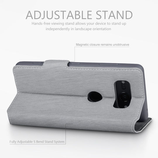 Terrapin Low Profile Brieftasche Synthetisches Leder Gray (Xperia XZ2 Kompakt)