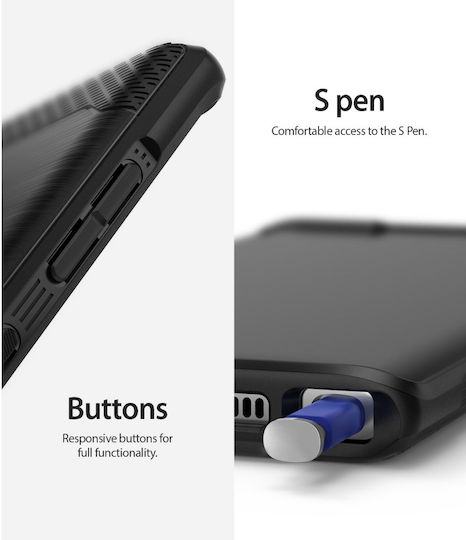 Ringke Onyx Back Cover Σιλικόνης Μαύρο (Galaxy Note 10)