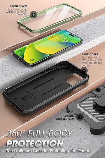 Supcase Unicorn Beetle Pro 360 Full Cover Πλαστικό 2mm Πράσινο (iPhone 14 Pro)