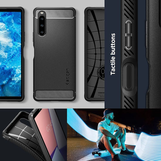 Spigen Rugged Armor Back Cover Silicon 2mm negru mat (Sony Xperia 10 V)