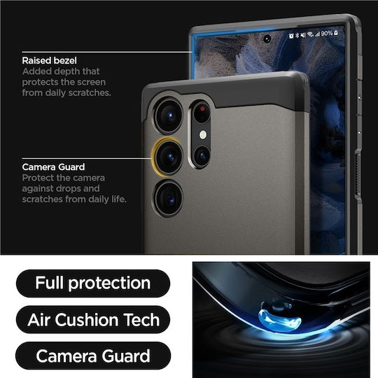 Spigen Tough Armor Back Cover Plastic 2mm Gunmetal (Galaxy S23 Ultra)