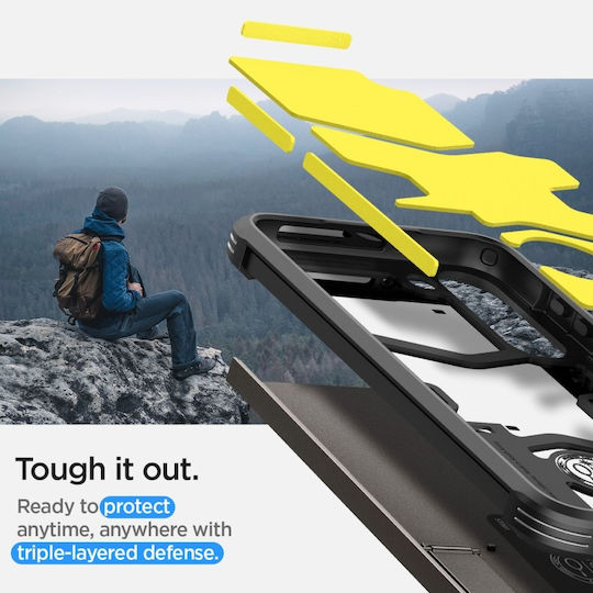 Spigen Tough Armor Back Cover Plastic 2mm Gunmetal (Galaxy S23)