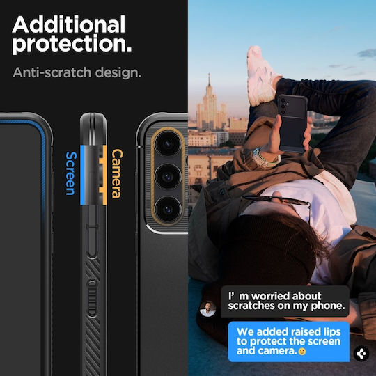 Spigen Rugged Armor Back Cover Σιλικόνης 2mm Matte Black (Galaxy S23 FE)