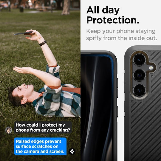 Spigen Core Armor Umschlag Rückseite Silikon / Kunststoff 1.2mm Matte Black (Galaxy S23 FE)