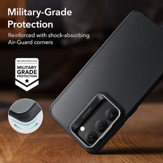 ESR Classic Kickstand Umschlag Rückseite Silikon 1.2mm Frosted Black (Galaxy S23+)