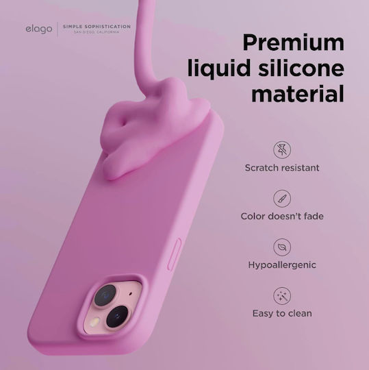 Elago Liquid Back Cover Silicon Fuchsia (iPhone 15)