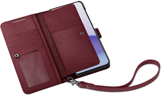 Spigen Wallet S Plus Piele artificială Burgundy (Galaxy S23+)