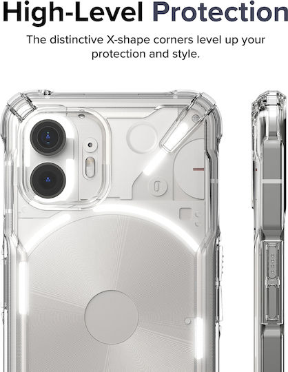 Ringke Fusion X Clear Back Cover Silicon 2mm cu Curea Transparent (Nothing Phone 2)