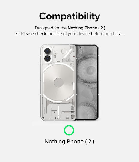 Ringke Fusion X Clear Back Cover Silicon 2mm cu Curea Transparent (Nothing Phone 2)