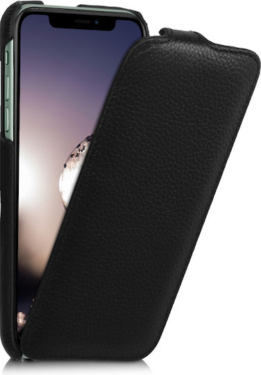 Kalibri Vertical Flip Δερμάτινο 2mm Μαύρο (iPhone 11 Pro Max)