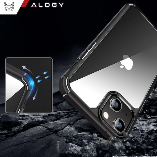 Alogy Hybrid 360 Vollschutz Gehärtetes Glas Schwarz (iPhone 14 Plus)