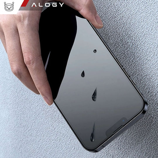 Alogy Hybrid 360 Vollschutz Gehärtetes Glas Schwarz (iPhone 14 Plus)