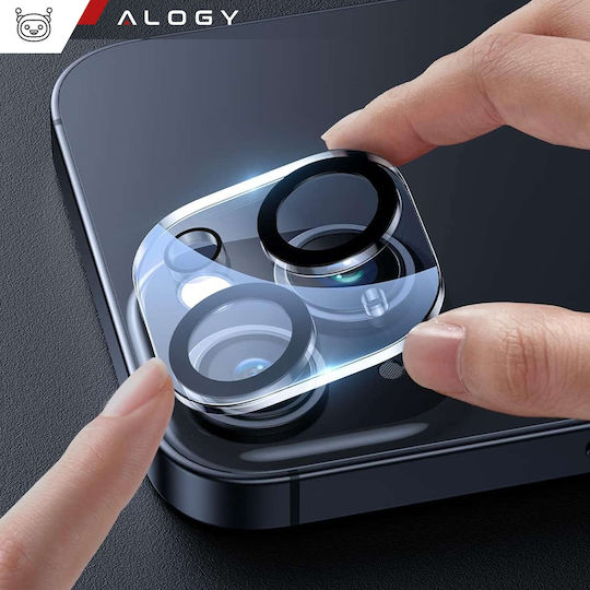 Alogy Hybrid 360 Vollschutz Gehärtetes Glas Schwarz (iPhone 14 Plus)