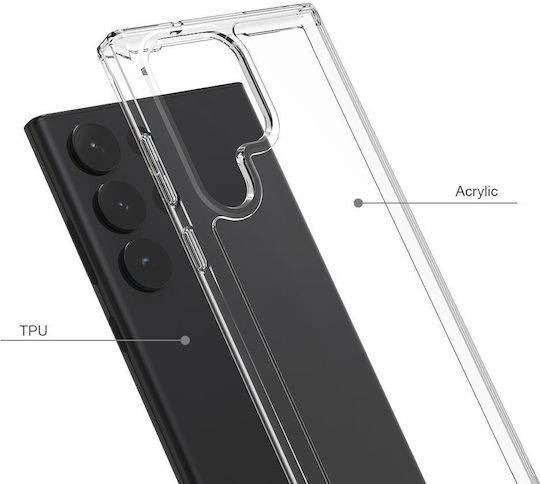 Tech-Protect Flexair Hybrid Задна корица Пластмаса / Силикон 1.5мм Прозрачен (Galaxy S23 Ultra)