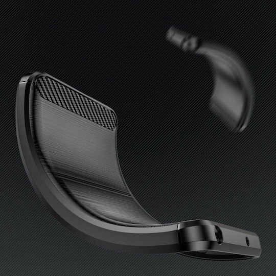 Tech-Protect Rugged Carbon Back Cover Σιλικόνης Μαύρο (Galaxy A14)