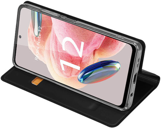 Dux Ducis Skin Pro Series Book Δερματίνης Μαύρο (Redmi Note 12 4G)