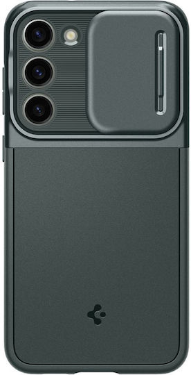 Spigen Optik Armor Back Cover Plastic / Silicone 2mm Abyss Green (Galaxy S23)