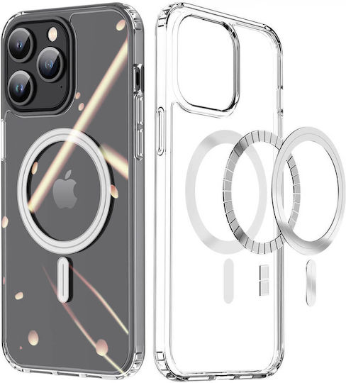 Dux Ducis Clin Задна корица Силикон / Пластмаса / Изкуствена кожа Магнитен Прозрачен (iPhone 15 Pro Max)
