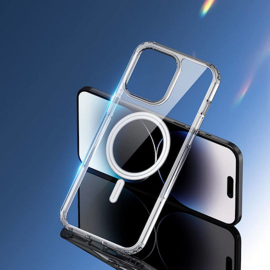 Dux Ducis Clin Задна корица Силикон / Пластмаса / Изкуствена кожа Магнитен Прозрачен (iPhone 15 Pro Max)